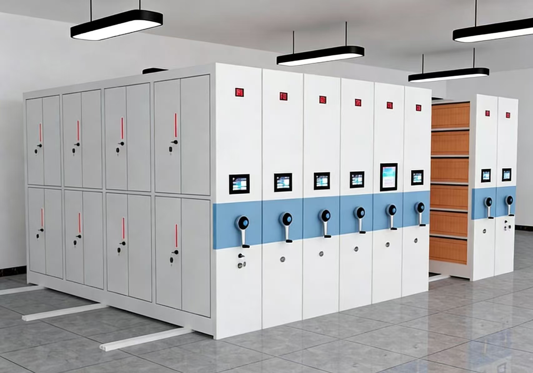 套色豪华手动密集架 ZX-M02型 