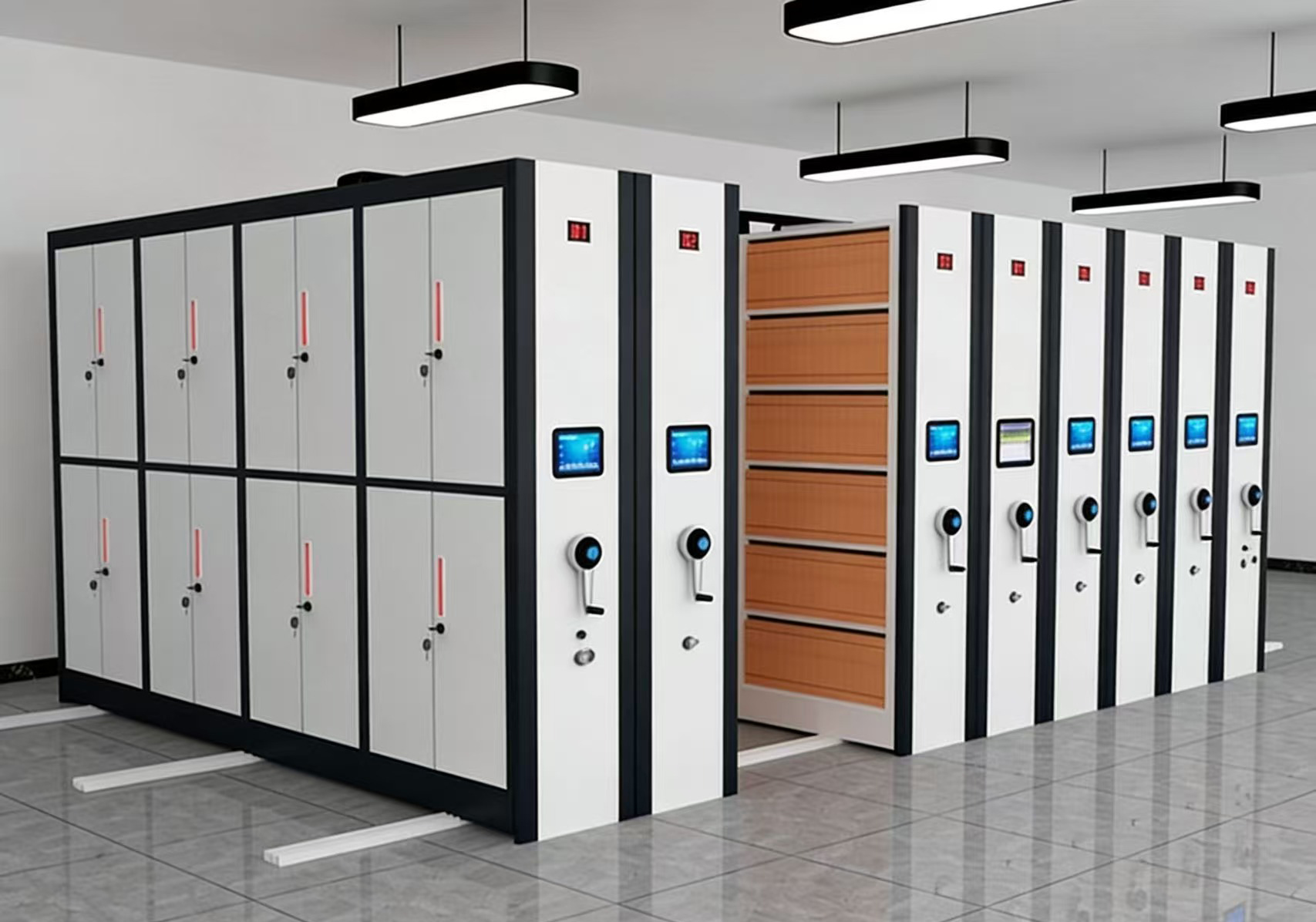 ZX-Z03型 钢化屏智能密集架